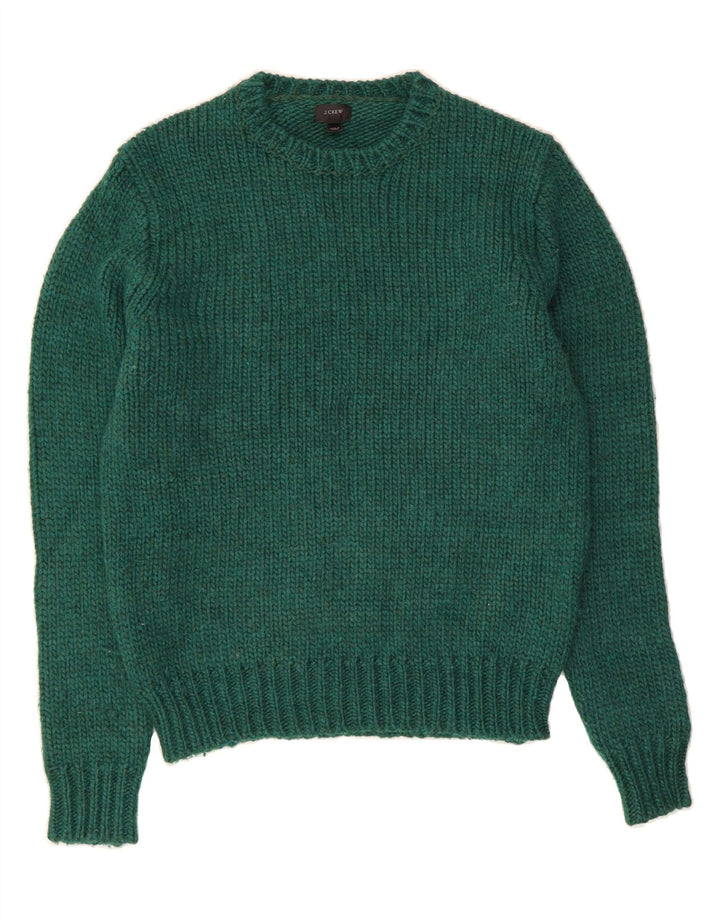 J. CREW Maglione girocollo da uomo in lana verde medio