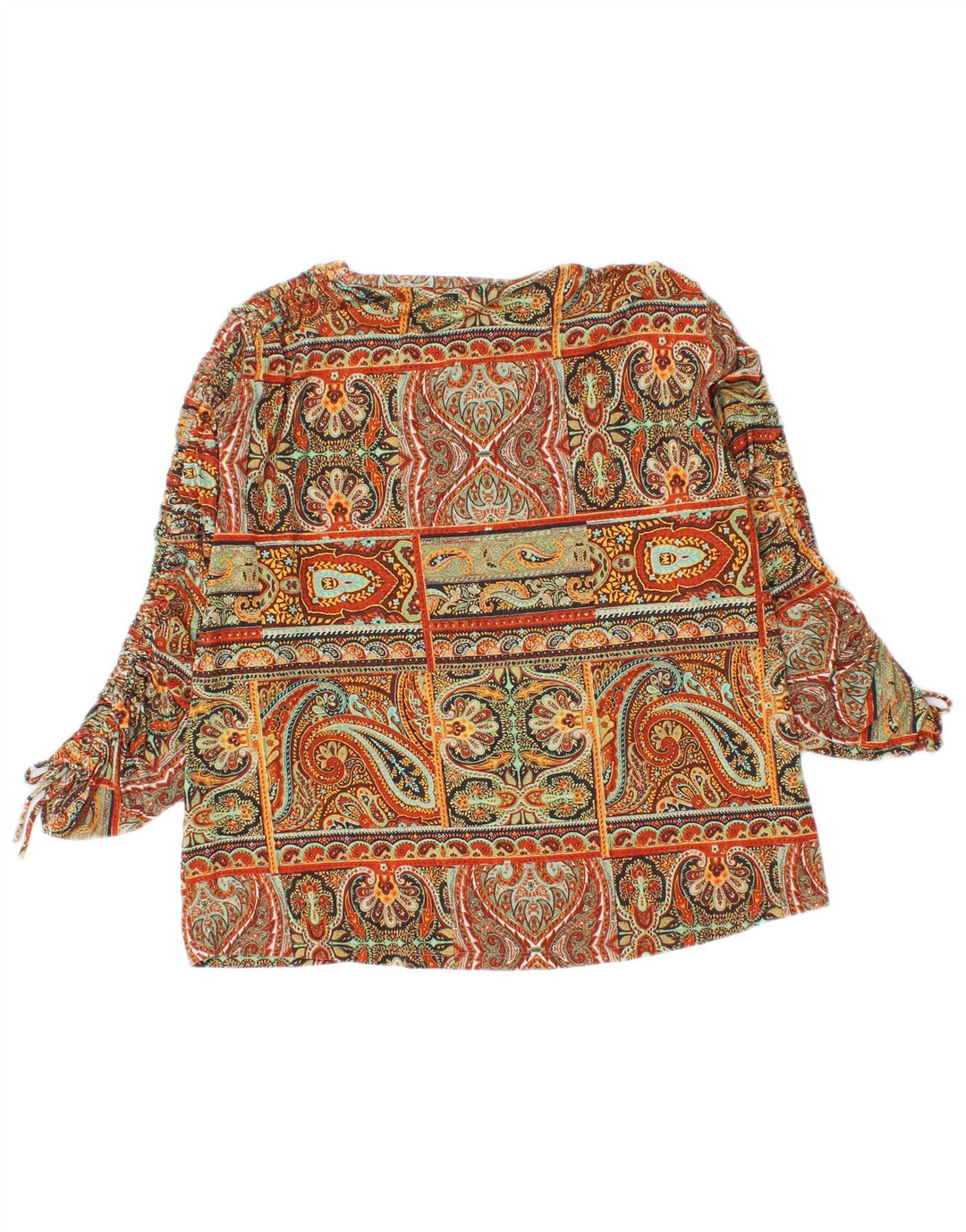 Desigual Donna Camicetta con maniche a 3/4 Top UK 10 Piccolo Paisley multicolore