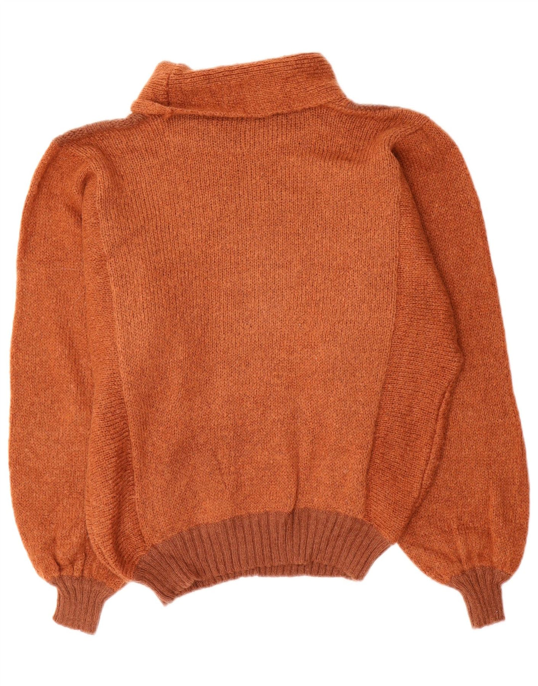 Maglione maglione vintage da donna con collo alto IT 46 Large Brown Colourblock