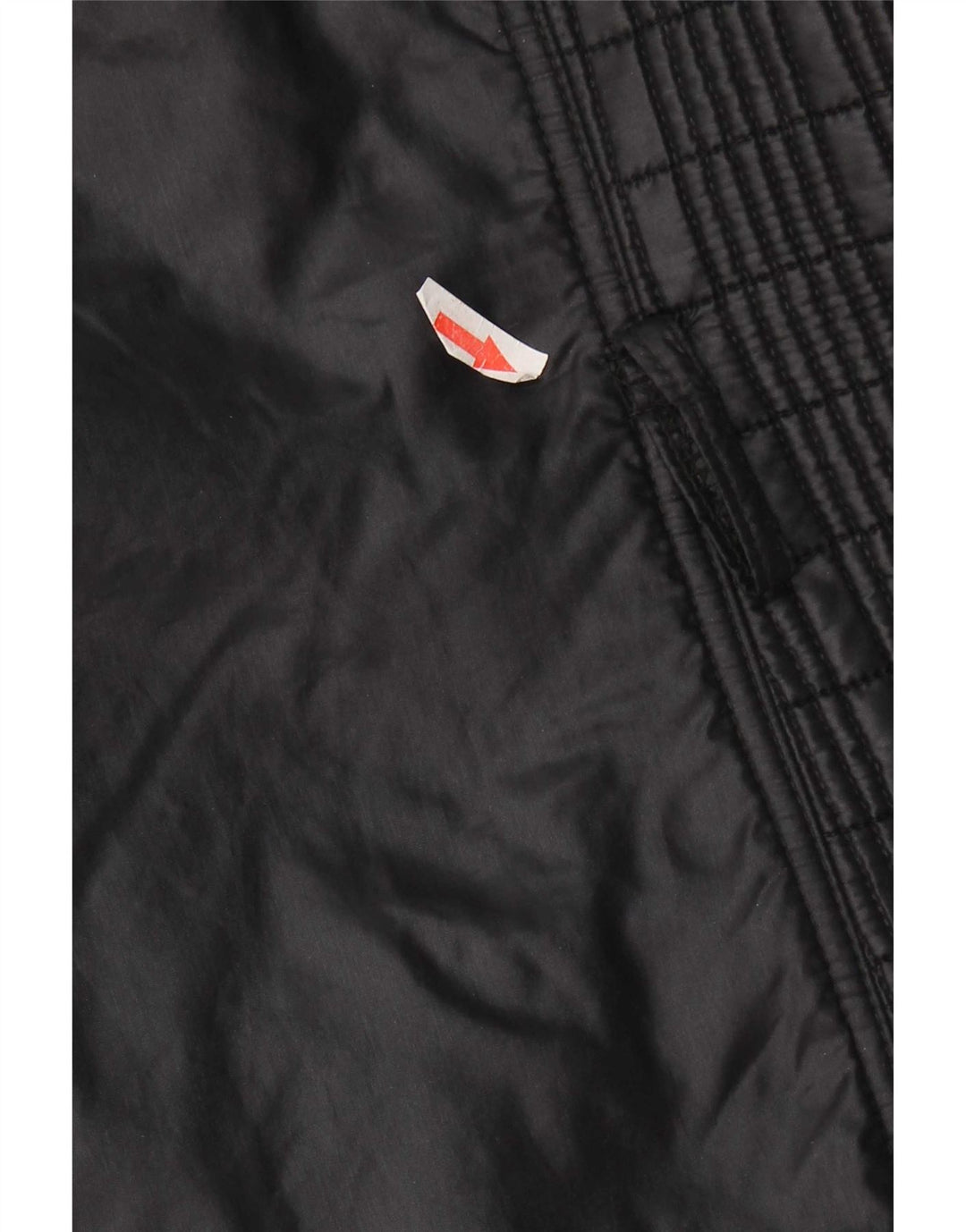 Giacca imbottita da donna vintage UK 12 nylon nero medio