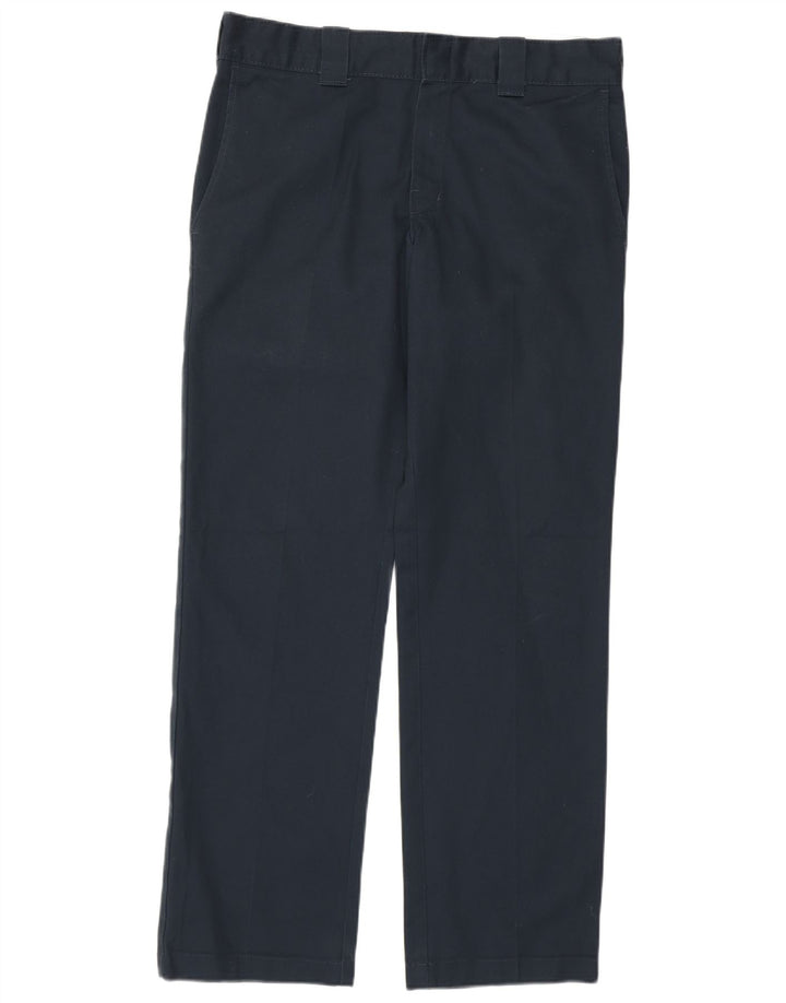 Pantaloni chino dritti slim fit da uomo Dickies W32 L32 poliestere blu navy