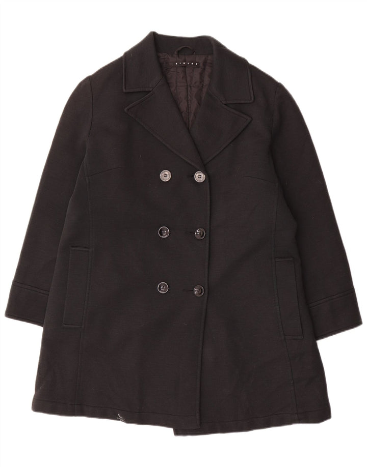 Cappotto doppiopetto da donna Sisley UK 14 medio nero