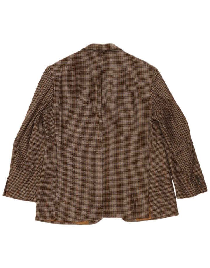 MARKS & SPENCER Giacca blazer da uomo a 2 bottoni UK 42 grande pied de poule kaki