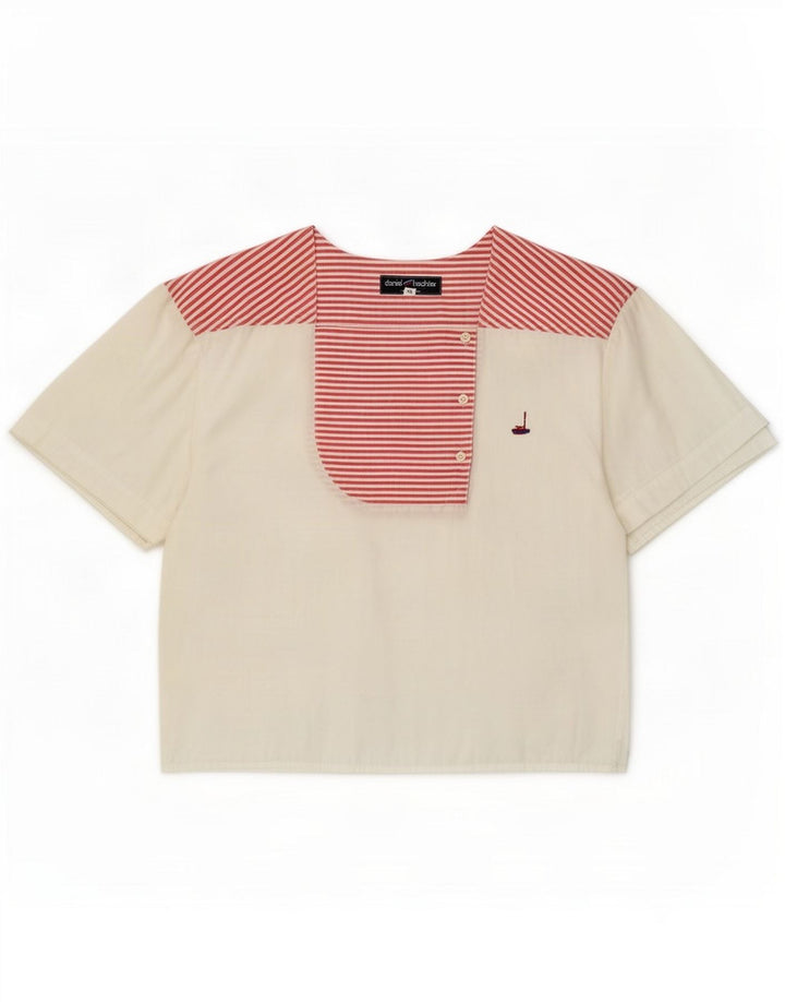 Camicetta da donna Daniel Hechter Top IT 40 piccolo gessato bianco