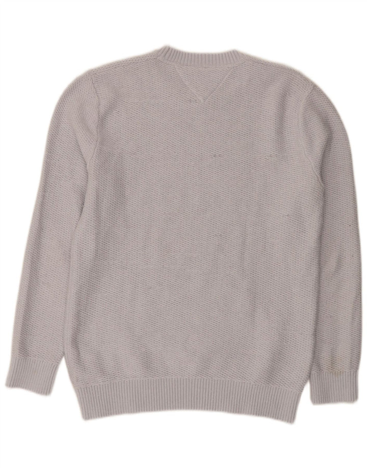 Maglione maglione girocollo da uomo Tommy Hilfiger poliestere grigio medio