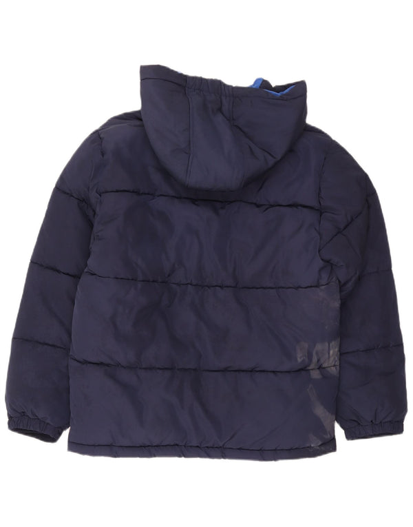 Giacca imbottita con cappuccio grafica Dkny da ragazzo 14-15 anni grande blu navy