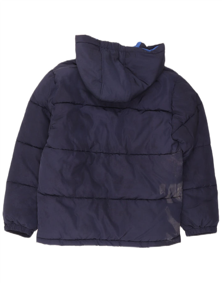 Giacca imbottita con cappuccio grafica Dkny da ragazzo 14-15 anni grande blu navy