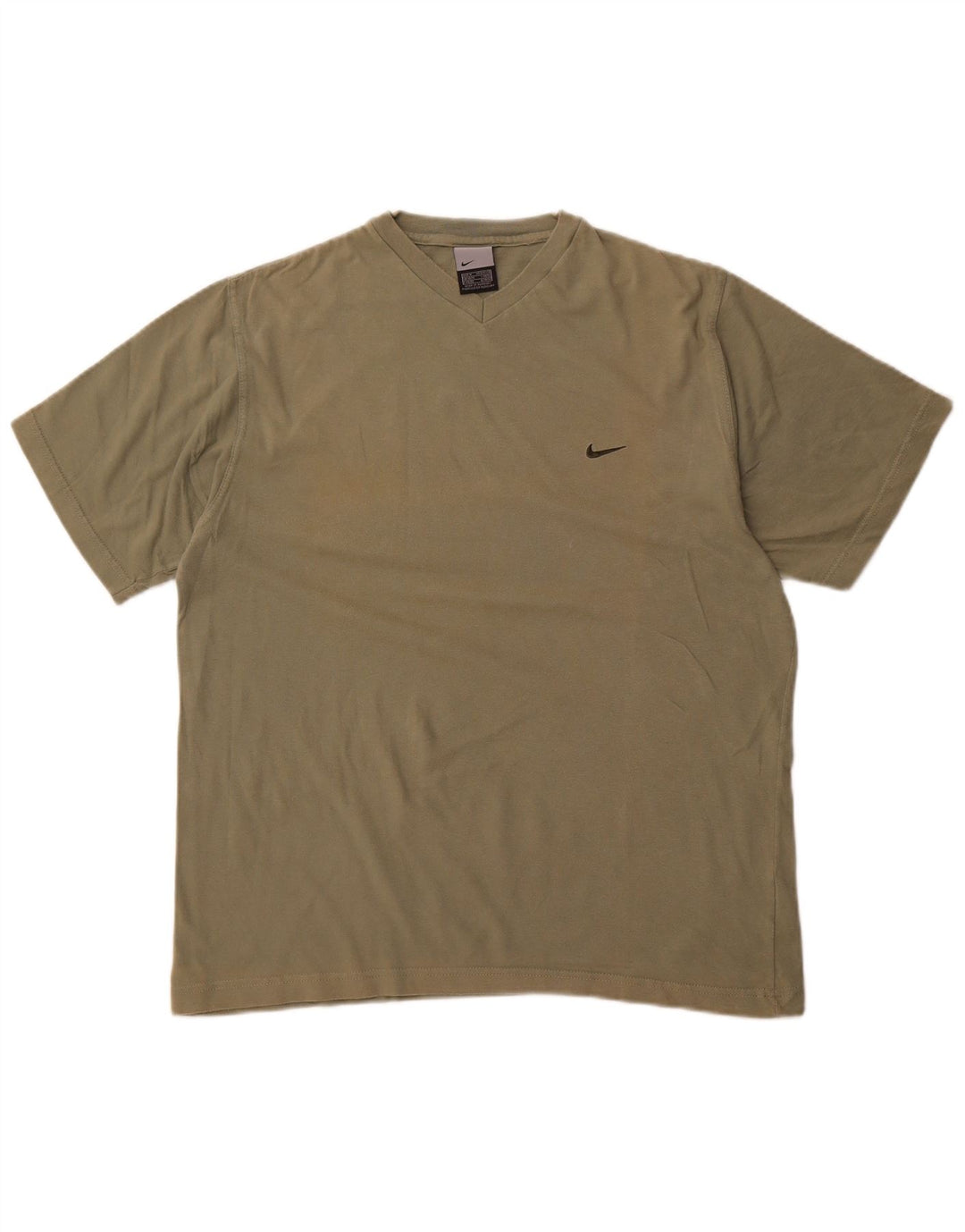 T-shirt da uomo NIKE Top UK 39/41 cotone kaki medio