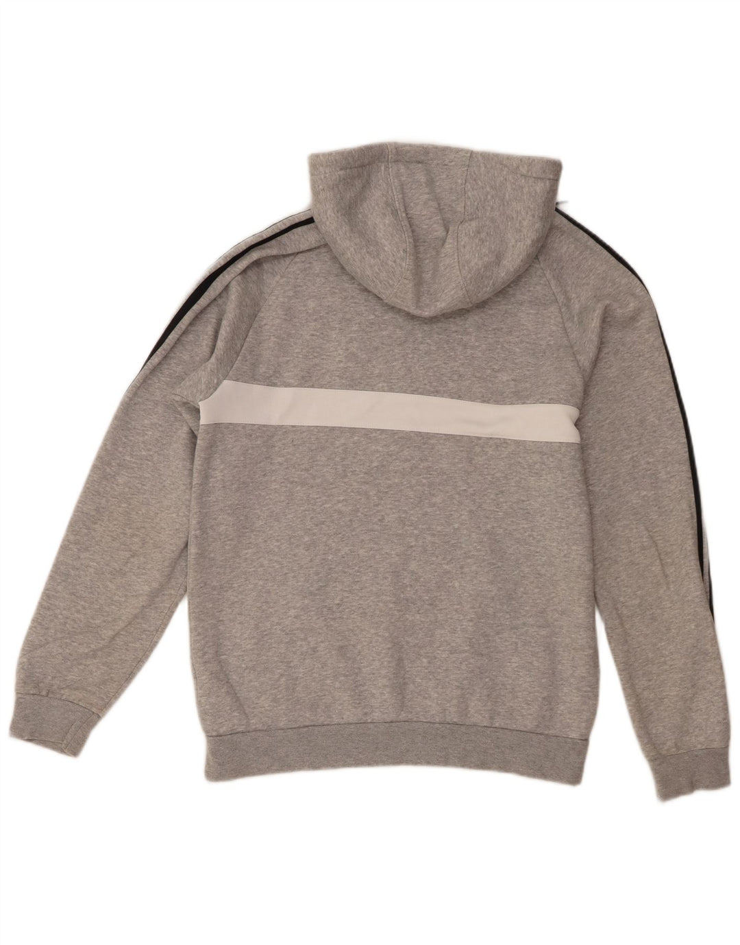 Felpa con cappuccio da uomo Adidas Small in cotone color block grigio