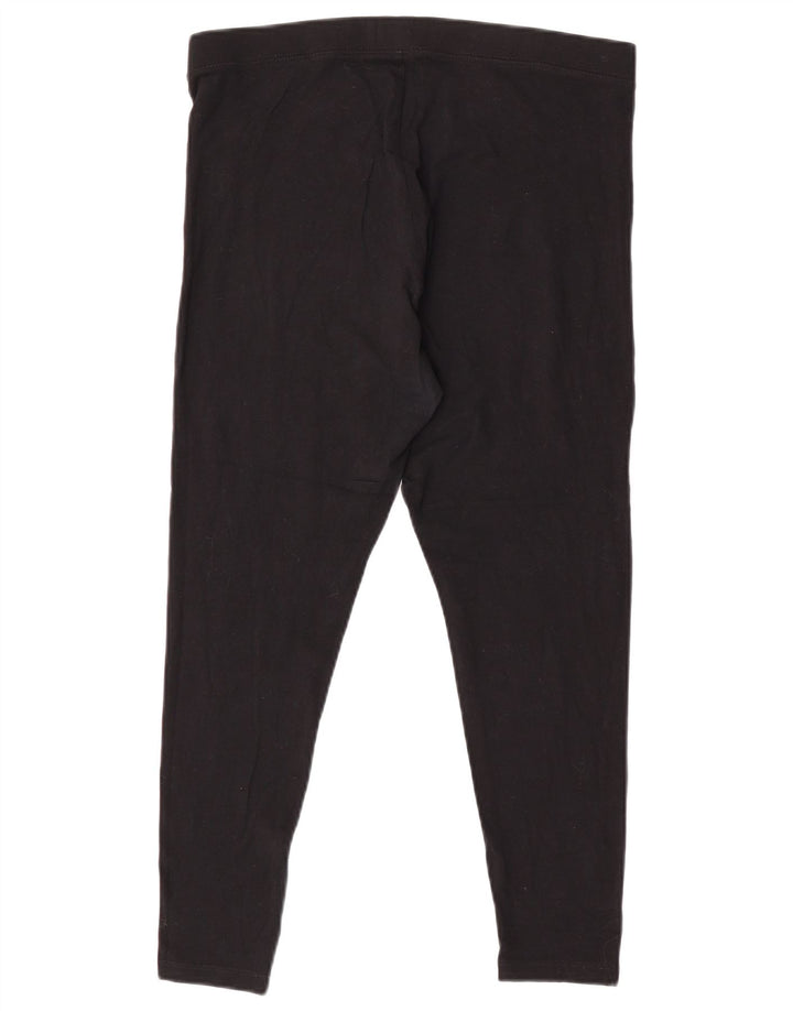 MARKS & SPENCER Leggings da donna UK 14 Grande cotone nero