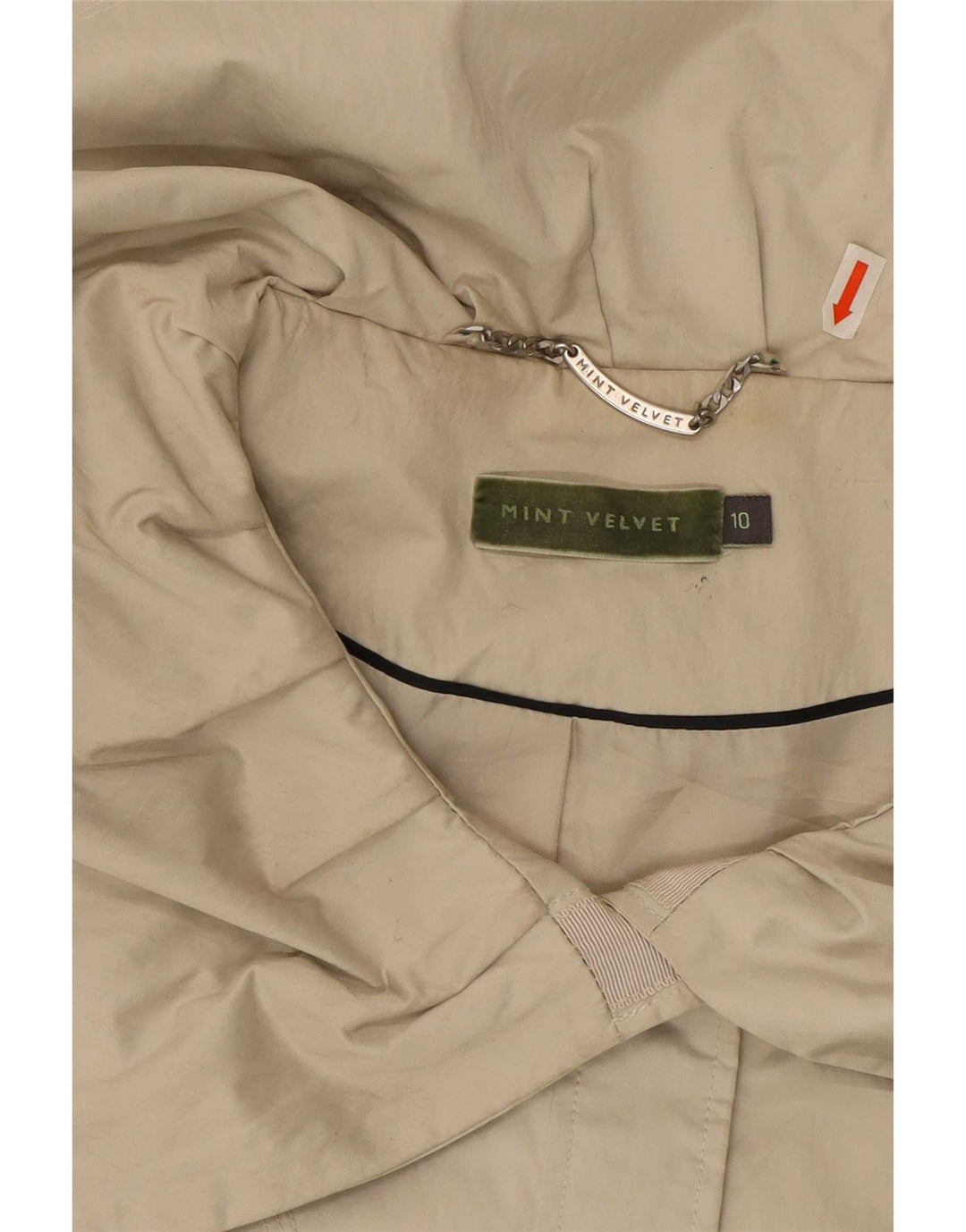 MINT VELVET Giacca parka oversize da donna UK 10 Small Beige Poliestere