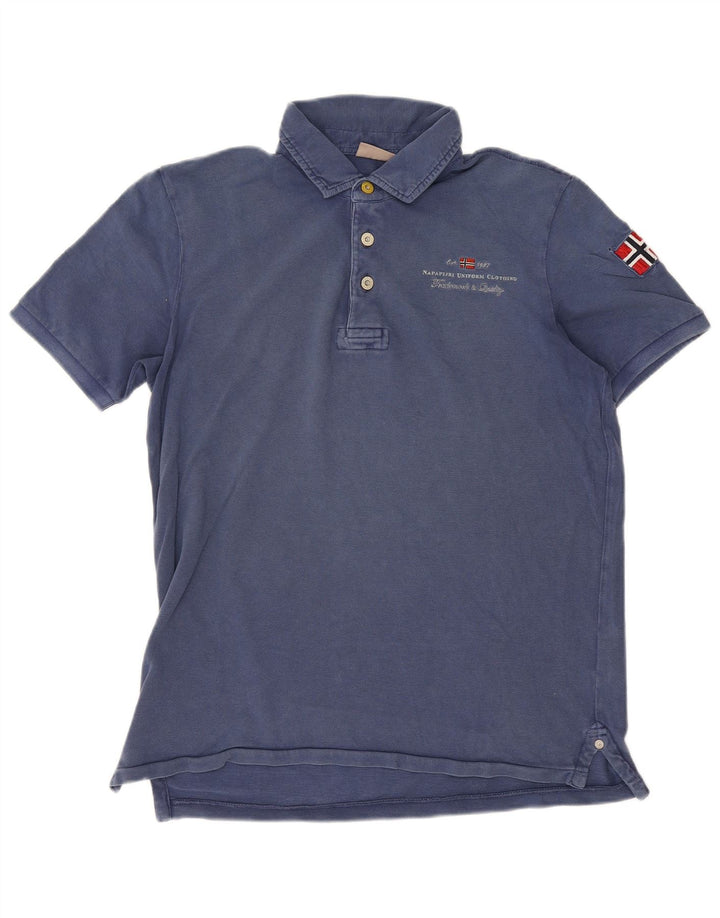 Polo da uomo Napapijri piccola in cotone blu navy