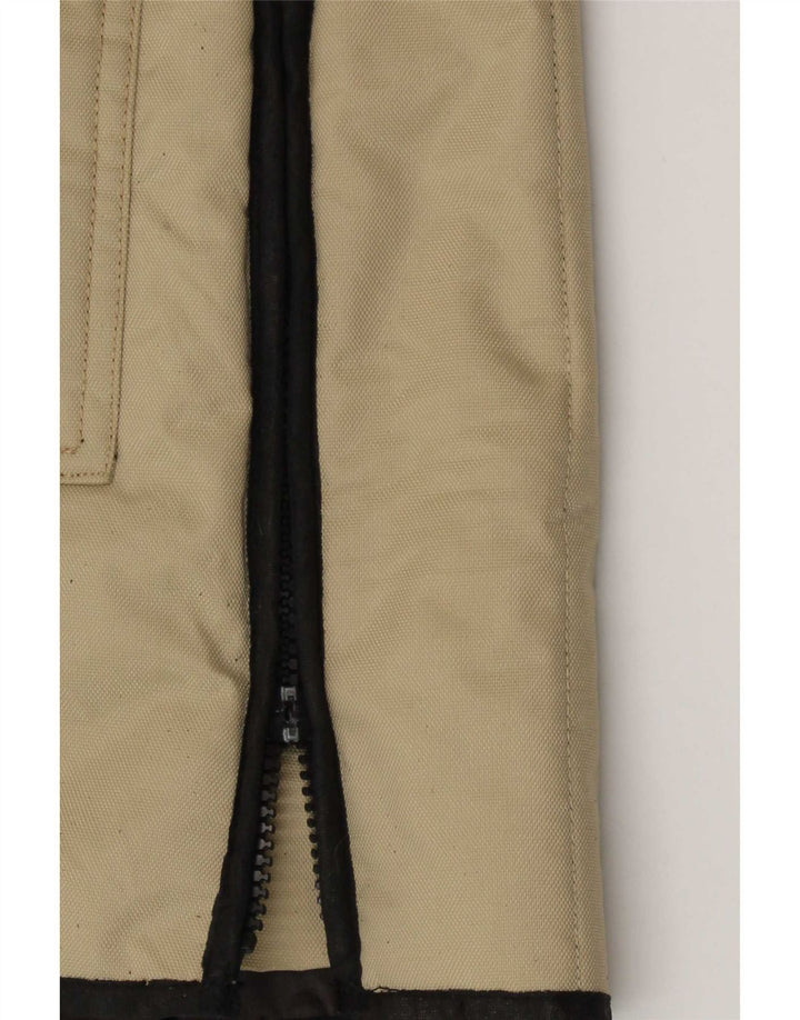 Giacca Parka con cappuccio da donna Refrigiwear UK 16 Large Beige Colourblock