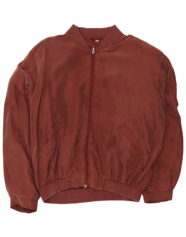 Giubbotto bomber da uomo vestibilità ampia Cacharel UK 40 grande seta bordeaux