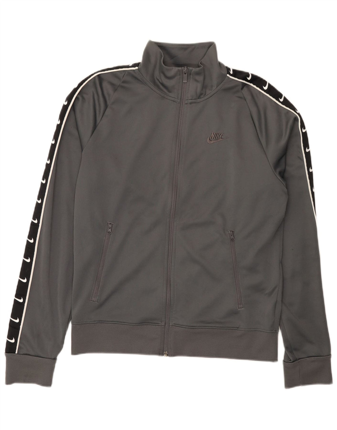 Giacca da ginnastica grafica Nike da uomo, piccola, in poliestere color block grigio