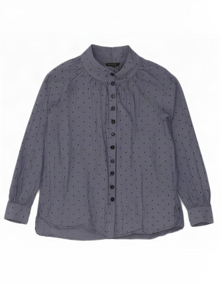 Camicetta da donna Massimo Dutti EU 40 Cotone geometrico blu medio
