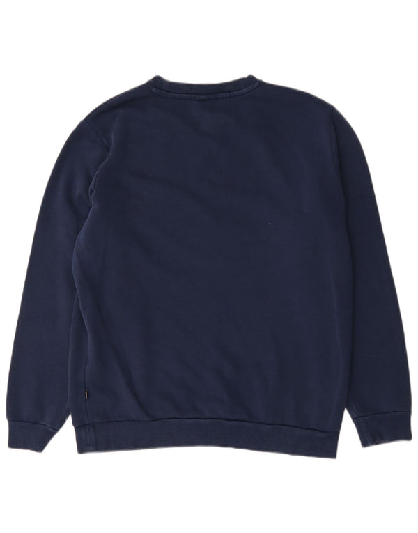 Felpa grafica da uomo Puma Felpa media in cotone blu navy