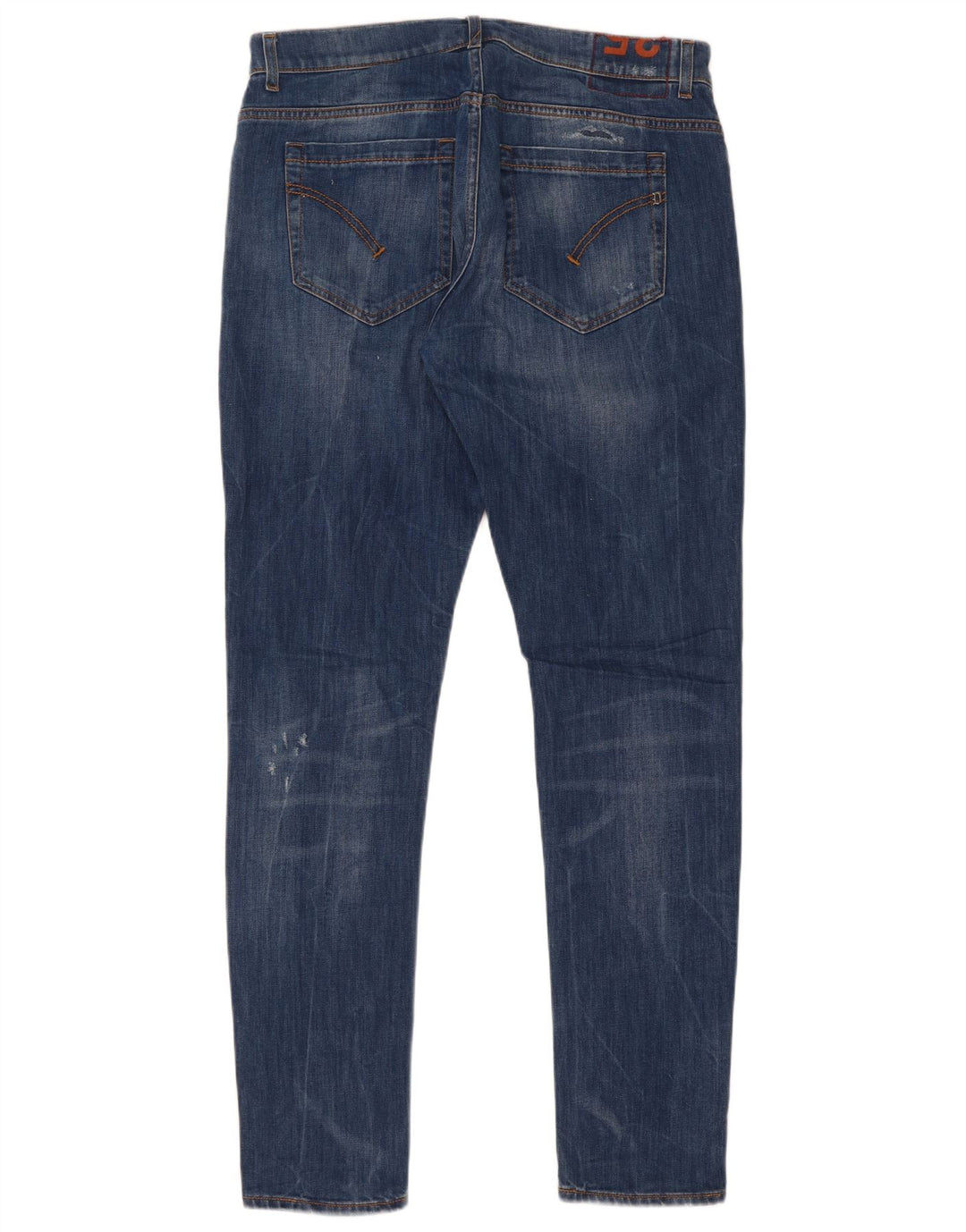 Dondup Jeans slim invecchiati da uomo W35 L33 in cotone blu