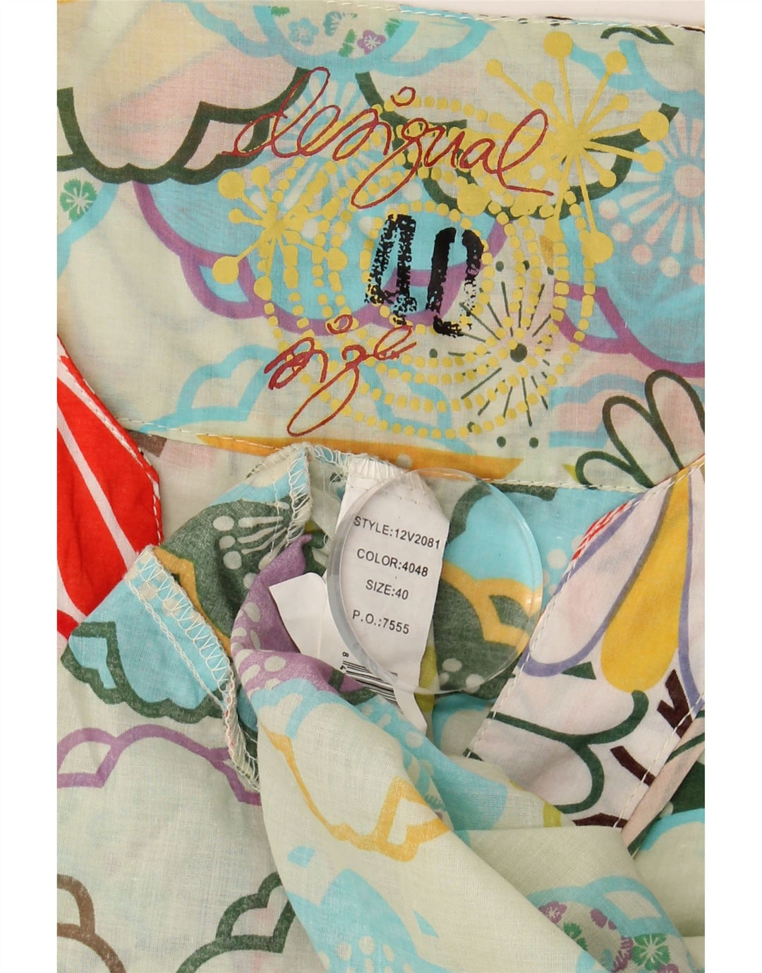 DESIGUAL Abito da donna a linea A con grafica EU 40 Medio floreale multicolore