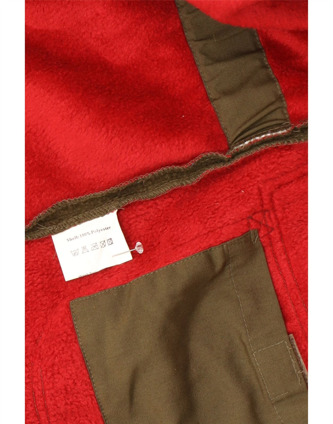 Deerhunter Giacca in pile da uomo vestibilità ampia UK 38 Medium Khaki Colourblock