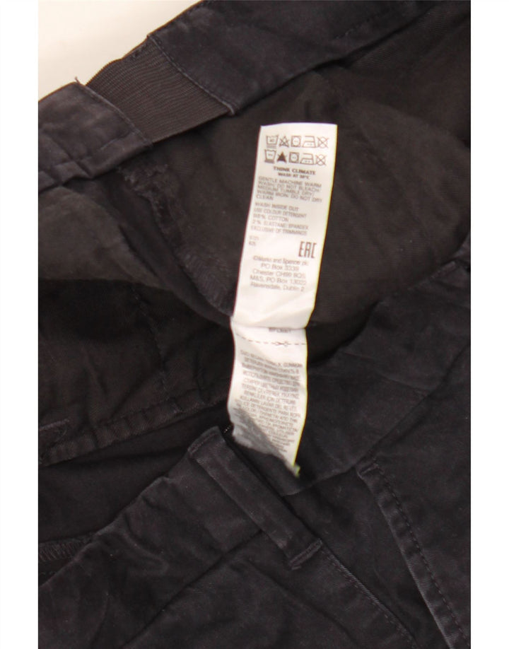 Pantaloni chino regolari da uomo Marks & Spencer W34 L29 cotone nero