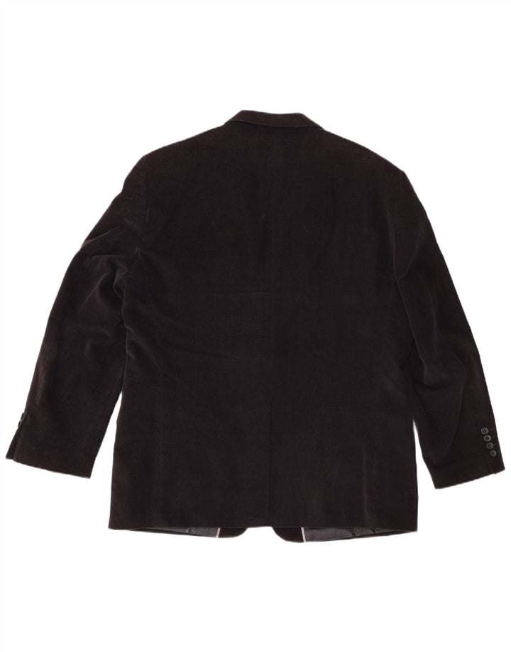 Giacca blazer in velluto a coste a 2 bottoni Marks & Spencer da uomo UK 42 XL Blu navy