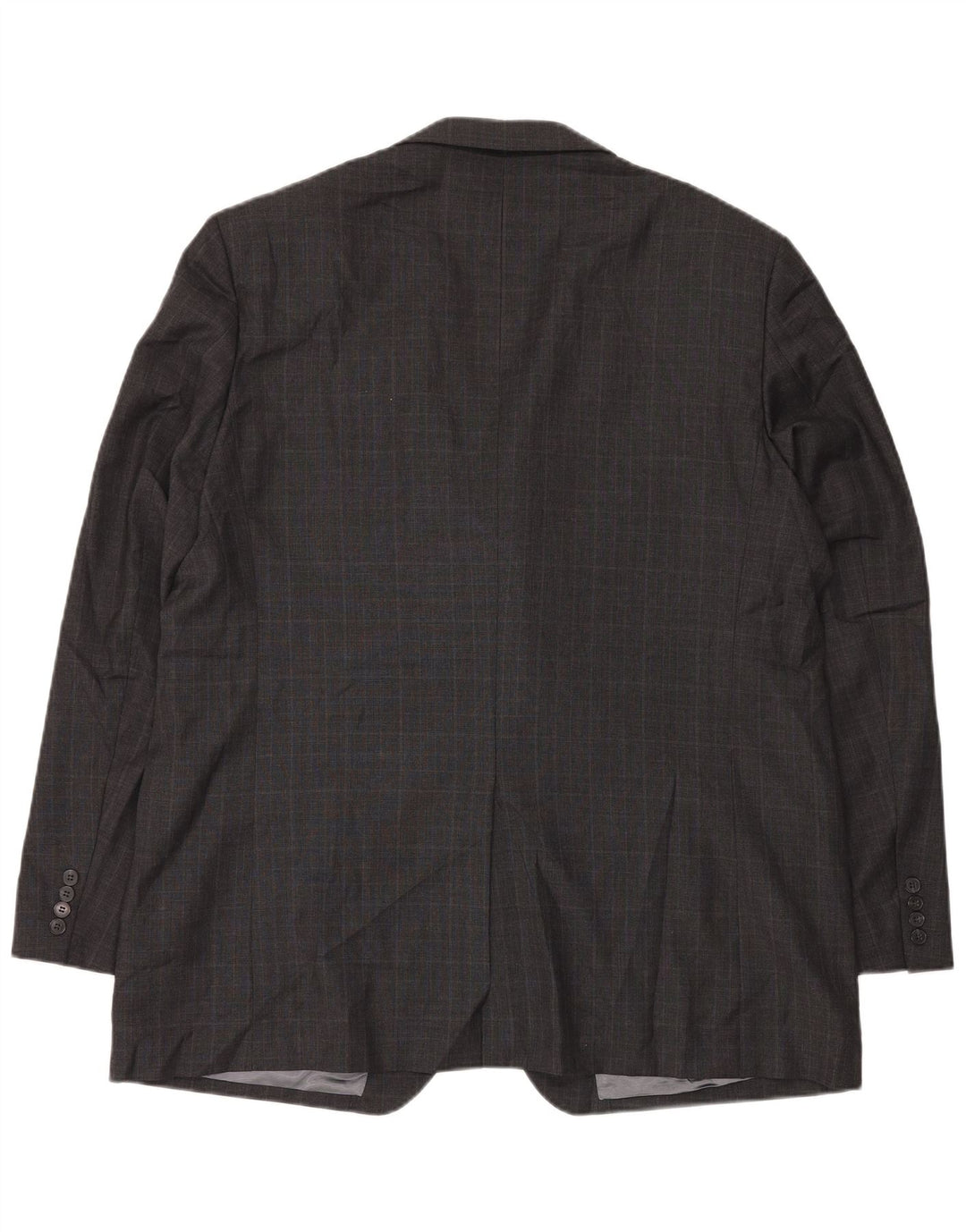 Giacca blazer lunga a 3 bottoni Marks & Spencer da uomo UK 48 2XL a quadri grigi