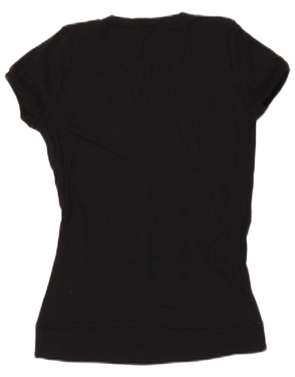 T-shirt da donna Benetton Top UK 8 Small in cotone nero