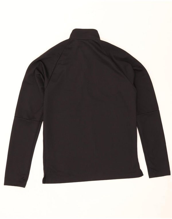 Adidas Uomo Climalite Zip Neck Pullover Tuta Top Small Poliestere Nero
