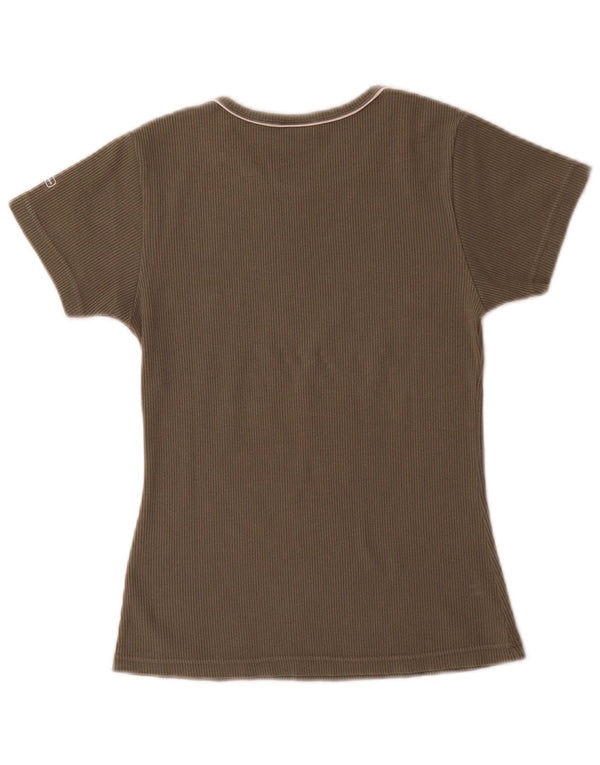 T-shirt da donna Champion Top UK 12 cotone kaki medio