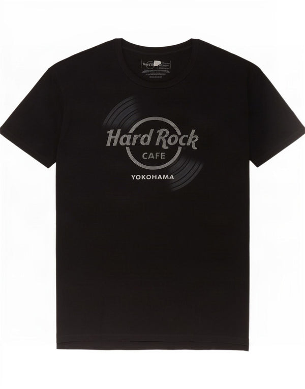 Hard Rock Cafe Mens Yokohama Graphic T-Shirt Top Large Black Cotton