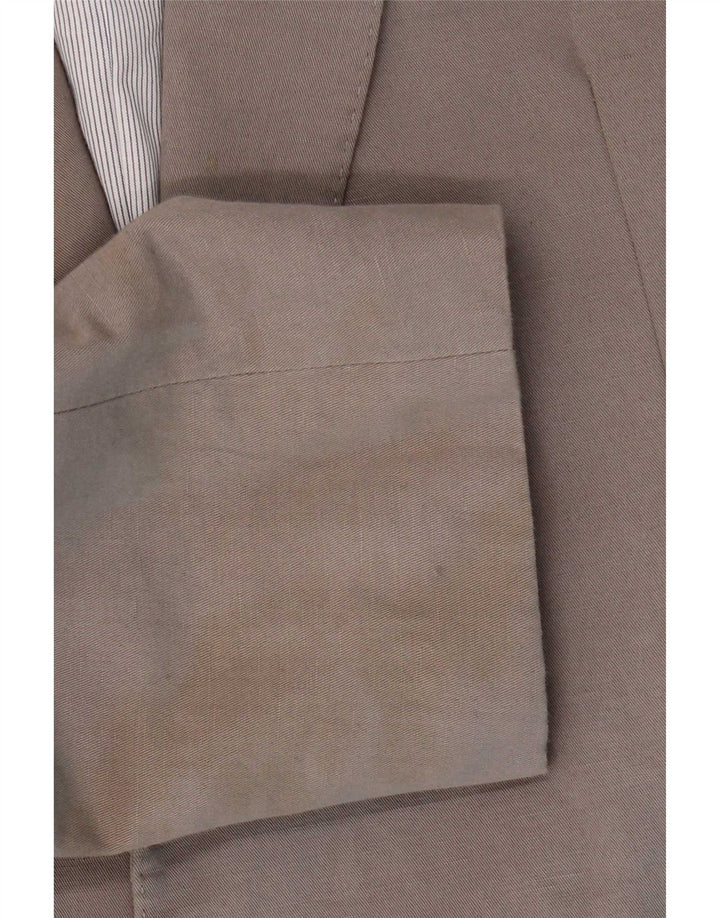 Crew Clothing Giacca blazer da uomo a 2 bottoni UK 42 XL Cotone grigio