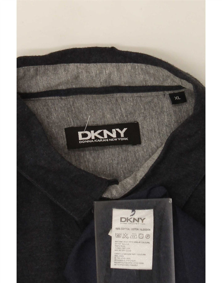 Camicia da uomo Dkny XL in cotone blu navy