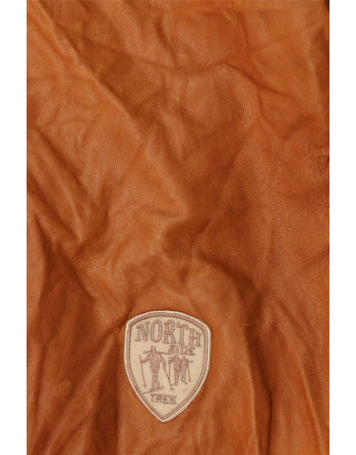 Giacca in pelle vintage da uomo UK 40 grande beige