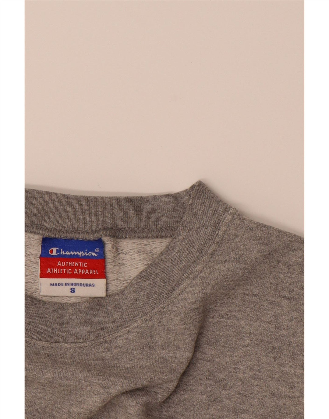 CHAMPION Mens Graphic Sweatshirt Jumper Small Grey Vintage Champion and Second-Hand Champion from Messina Hembry 