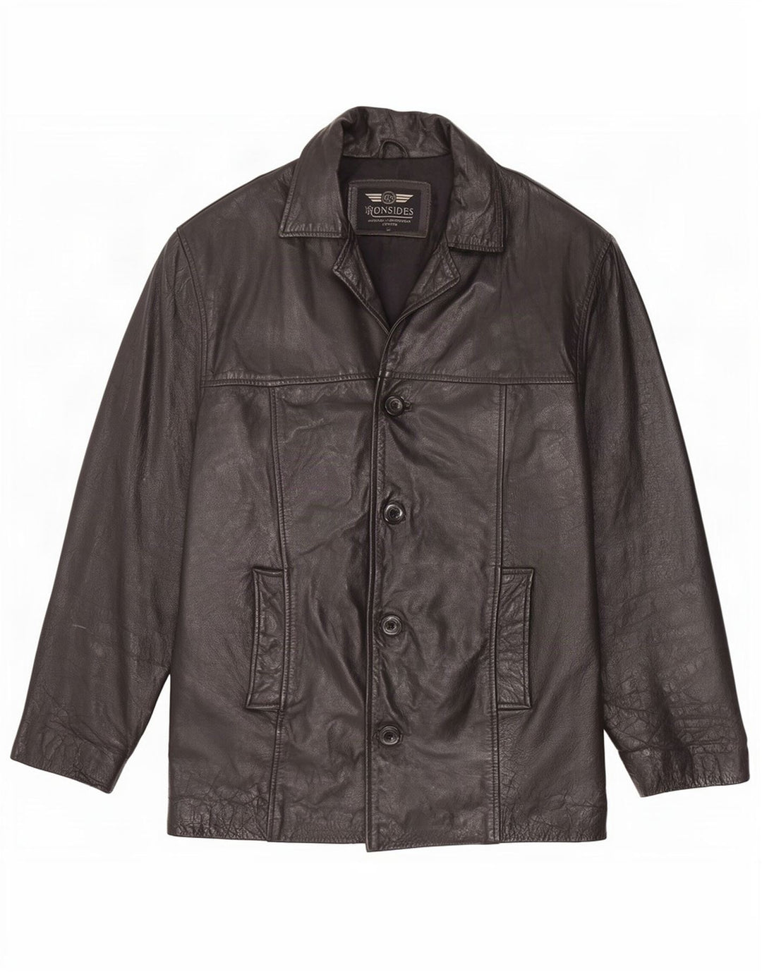 Giacca in pelle da uomo Ironsides UK 42 XL Nera