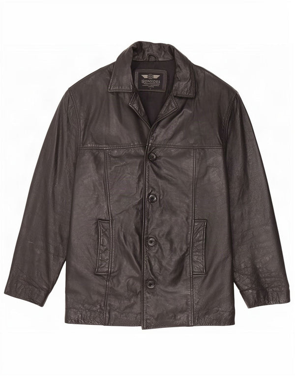 Giacca in pelle da uomo Ironsides UK 42 XL Nera