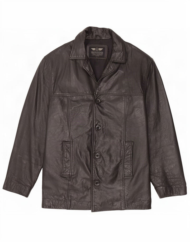 Giacca in pelle da uomo Ironsides UK 42 XL Nera