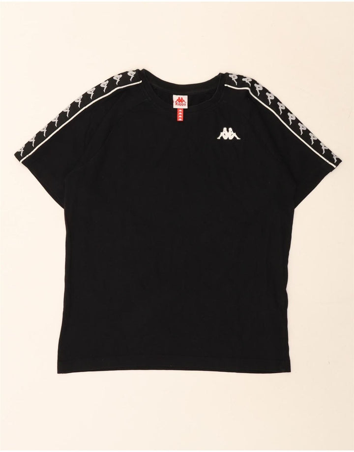 T-shirt grafica da uomo Kappa Top Small in cotone nero