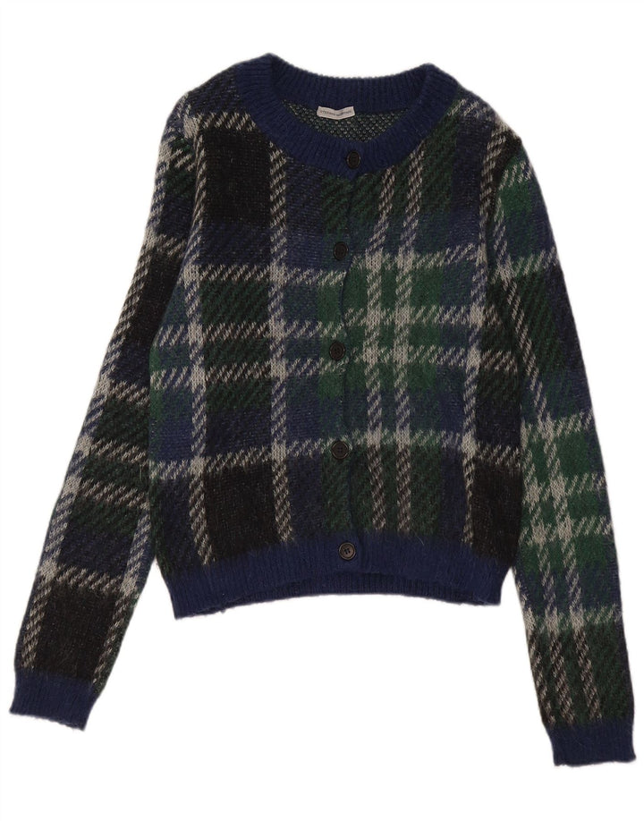 Maglione cardigan da donna Stefano Mortari UK 14 Plaid medio blu navy