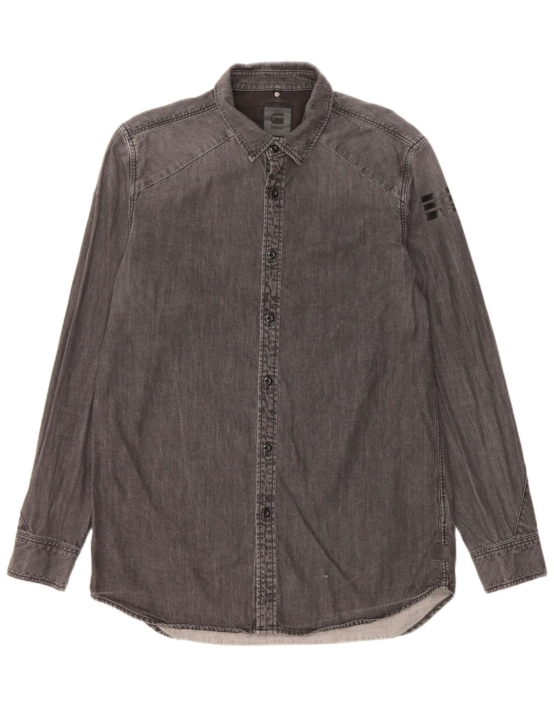 Camicia di jeans da uomo G-Star grande in cotone grigio