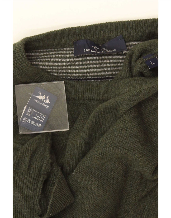 Maglione maglione girocollo da uomo Harmont & Blaine grande verde in poliammide