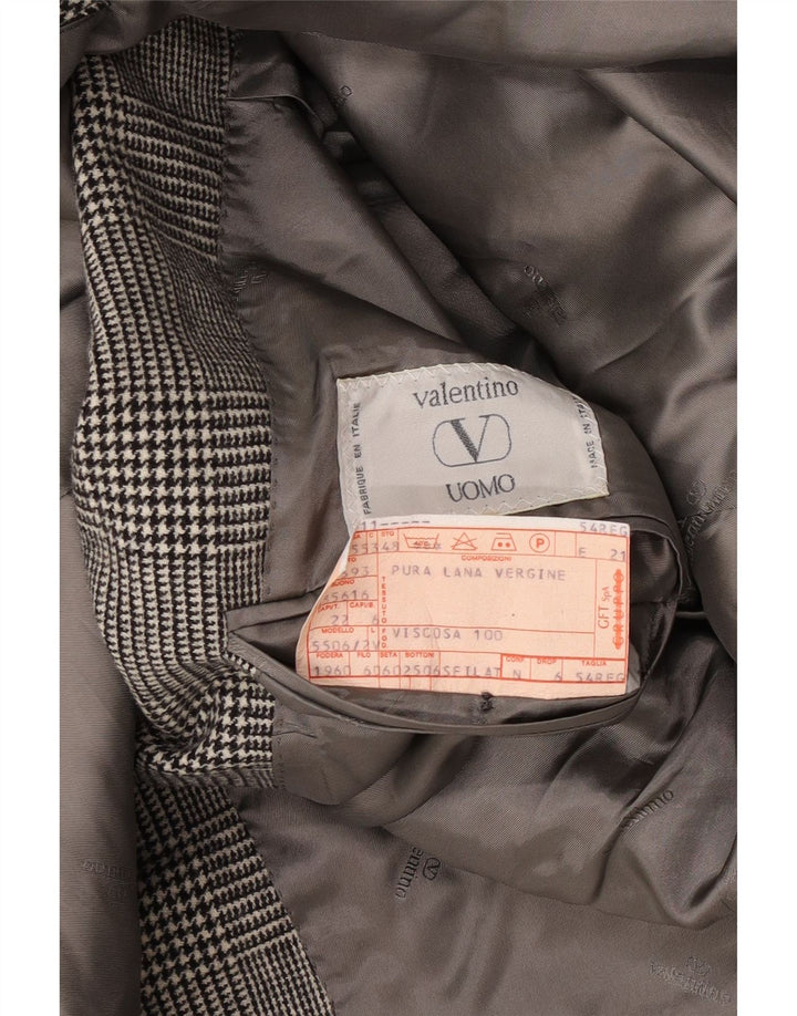 Giacca blazer da uomo a 2 bottoni Valentino IT 54 2XL pied de poule grigio