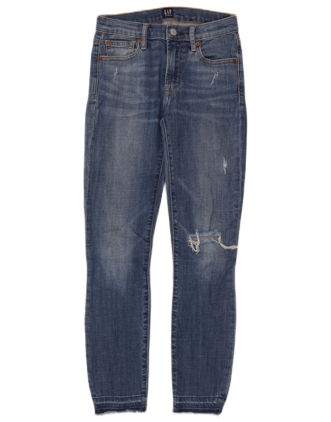 Jeans slim invecchiati da uomo Gap W24 L27 cotone blu