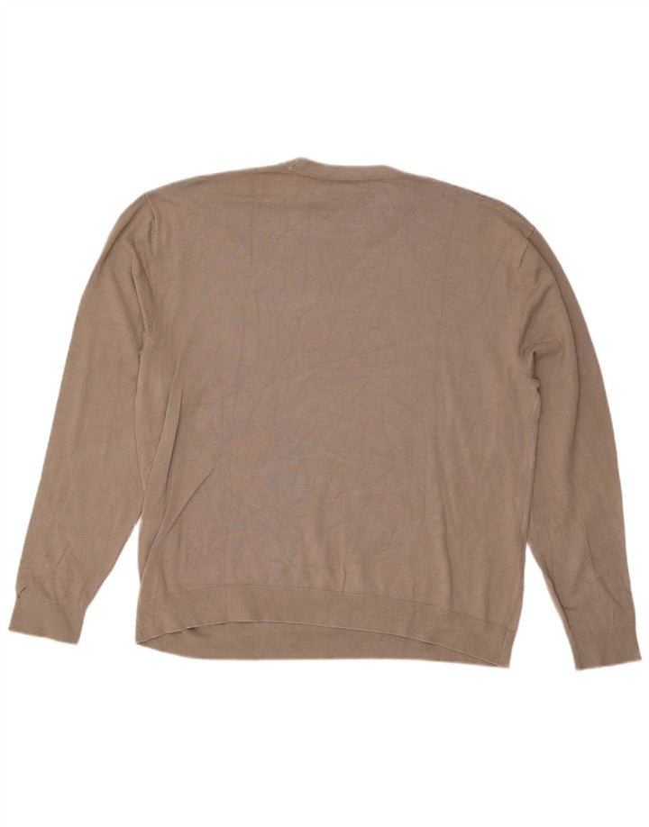 Maglione Zara da uomo girocollo grande in viscosa grigia