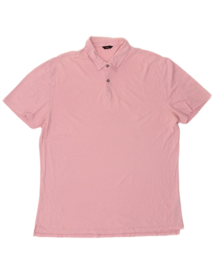 Polo da uomo Massimo Dutti 2XL in cotone rosa