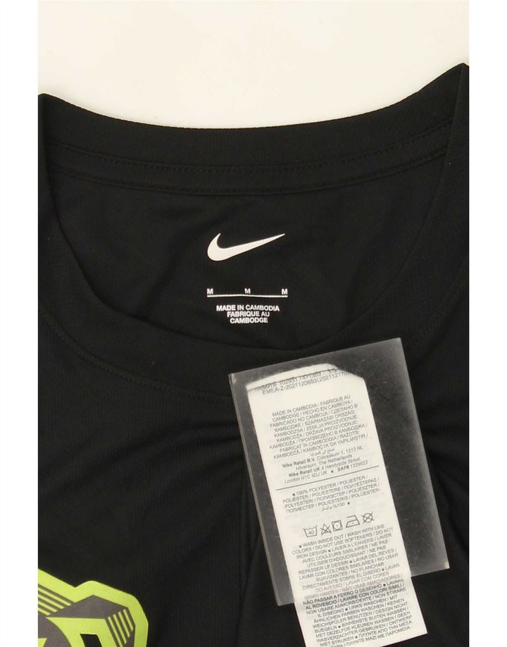 T-shirt grafica da uomo Nike Top in poliestere nero medio