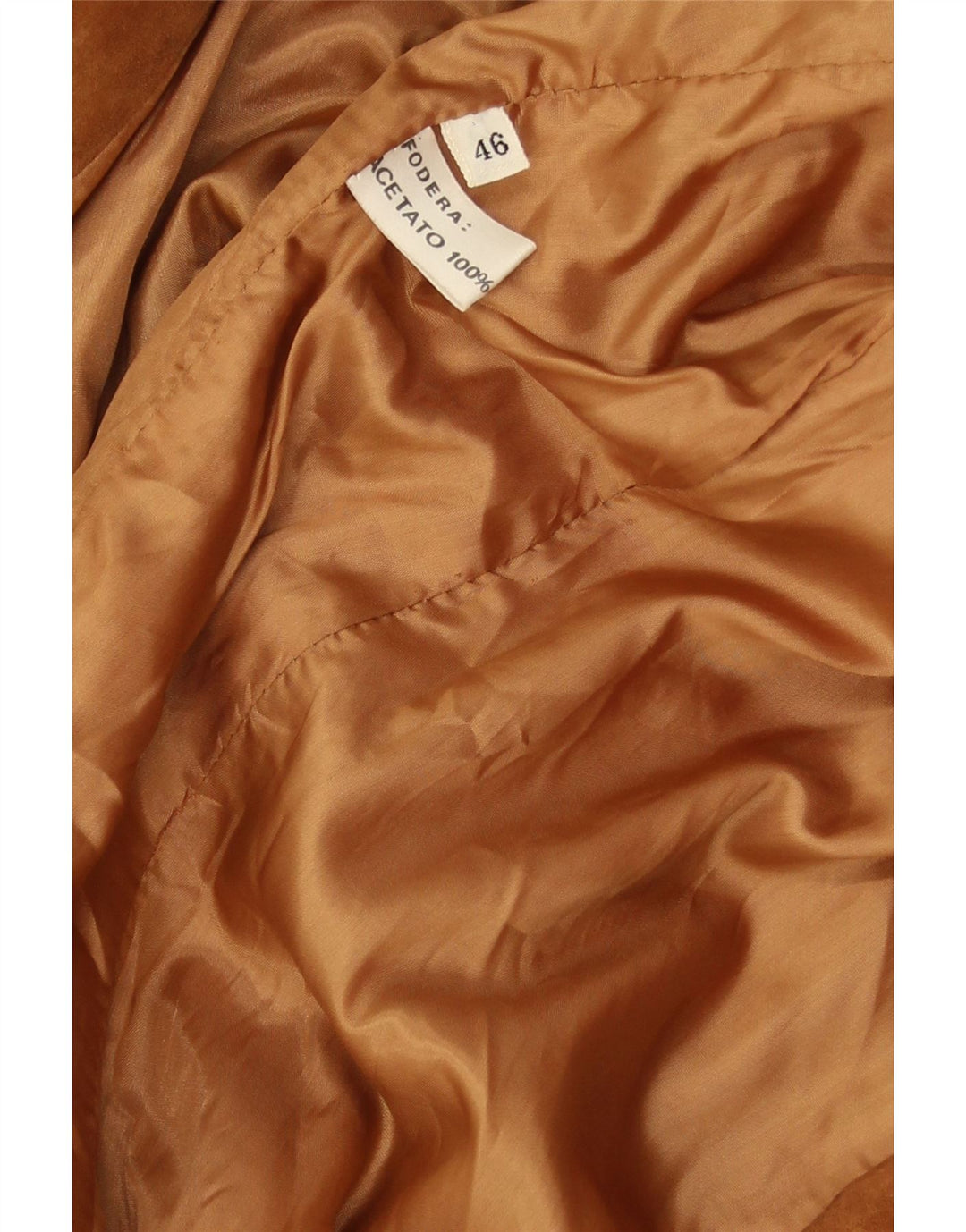 Giacca blazer da donna in pelle scamosciata a 2 bottoni VINTAGE IT 46 grande in pelle marrone