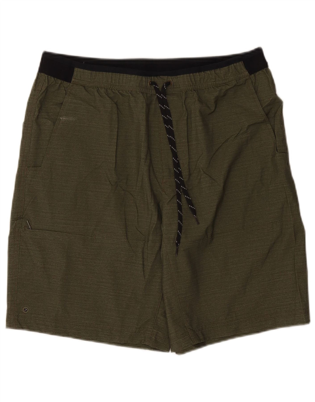 Pantaloncini sportivi da uomo Columbia, poliestere color block medio kaki
