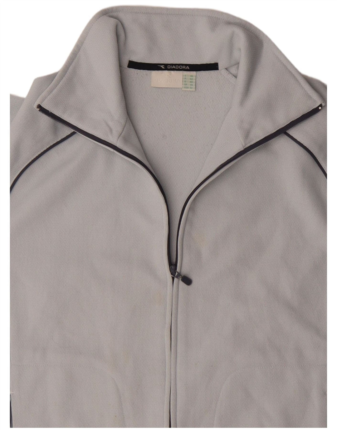 Giacca da tuta da donna Diadora UK 14 Large Blu Colourblock Poliestere
